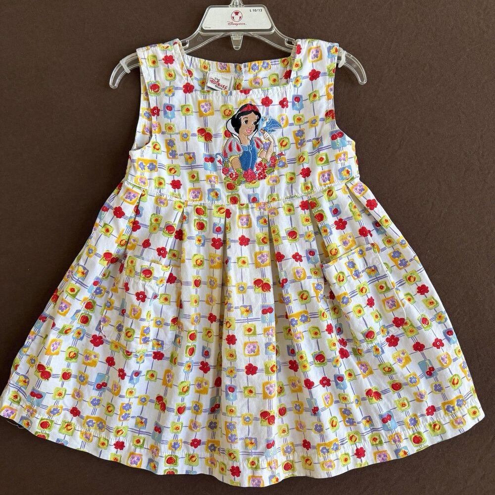 Vintage 90’s Kids Girls Disney Store Embroidered Snow White Dress sz 3T
